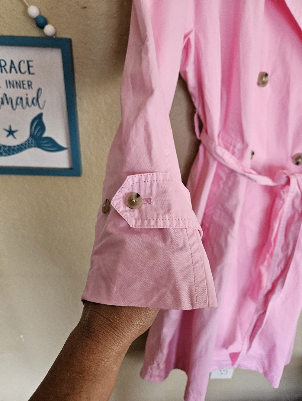Soft Pink Trench Coat J. Crew Preppy Dopamine Minimalist Career - Picture 5 of 10